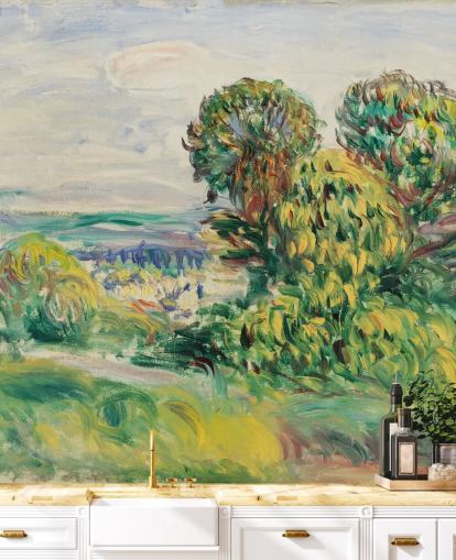 kunstveggmaleri kalt Landscape (1890) av Renoir for stuer, spiserom og soverom