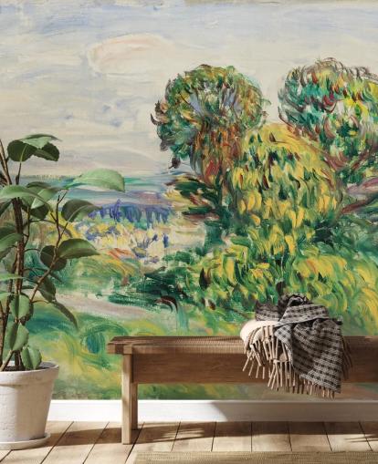 fine art wall mural called Landscape (1890) by Renoir for living rooms, dining rooms and bedrooms