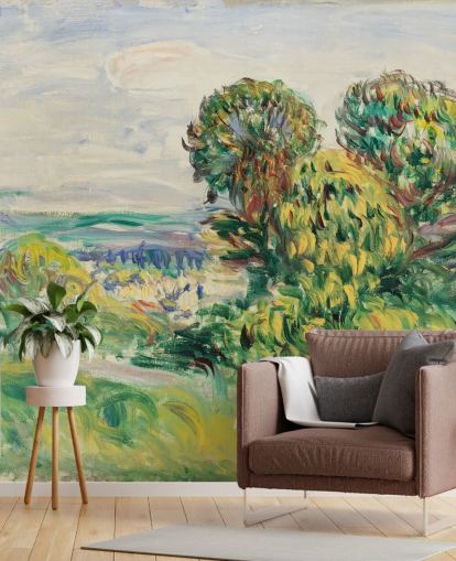 murale d'arte chiamato Landscape (1890) di Renoir per salotti, sale da pranzo e camere da letto