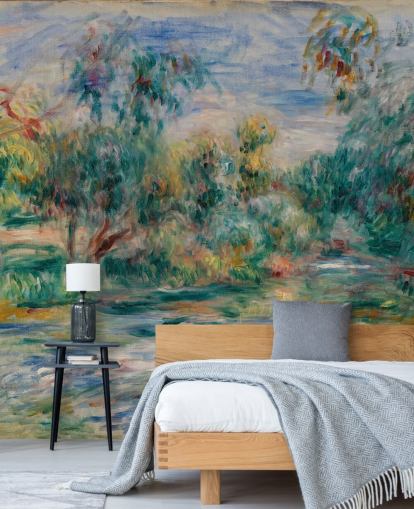 murale d'arte chiamato Landscape (Paysage) II di Pierre-Auguste Renoir per sale da pranzo, salotti e camere da letto