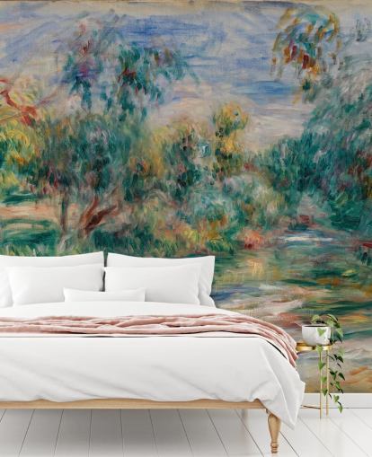 fine art wall mural called Landscape (Paysage) II by Pierre-Auguste Renoir for dining rooms, living rooms and bedrooms