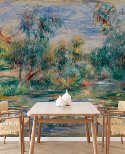 kunstvægmaleri kaldet Landskab (Paysage) II af Pierre-Auguste Renoir til spisestuer, stuer og soveværelser