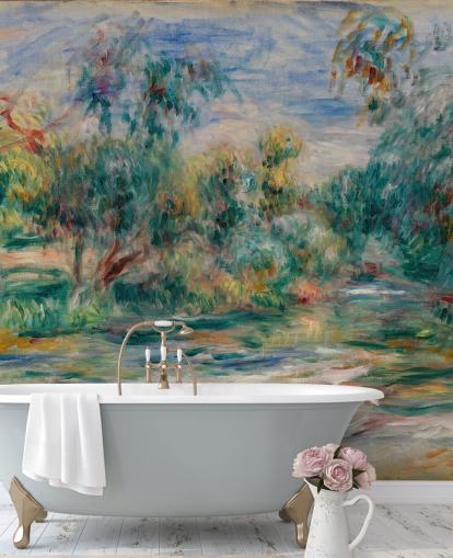 fresque murale d'art intitulée Landscape (Paysage) II de Pierre-Auguste Renoir pour les salles à manger, les salons et les chambres