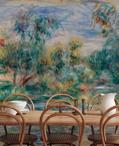 fine art wall mural called Landscape (Paysage) II by Pierre-Auguste Renoir for dining rooms, living rooms and bedrooms