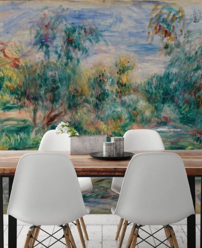 fine art wall mural called Landscape (Paysage) II by Pierre-Auguste Renoir for dining rooms, living rooms and bedrooms fine art wall mural called Landscape (Paysage) II by Pierre-Auguste Renoir for dining rooms, living rooms and bedrooms