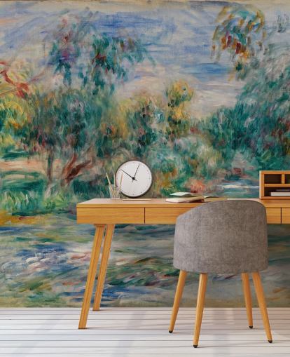 fine art wall mural called Landscape (Paysage) II by Pierre-Auguste Renoir for dining rooms, living rooms and bedrooms