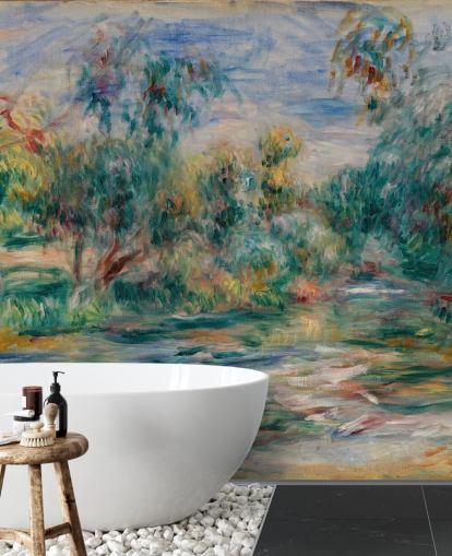 fresque murale d'art intitulée Landscape (Paysage) II de Pierre-Auguste Renoir pour les salles à manger, les salons et les chambres