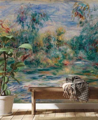 kunstmuurschildering genaamd Landscape (Paysage) II van Pierre-Auguste Renoir voor eetkamers, woonkamers en slaapkamers kunstmuurschildering genaamd Landscape (Paysage) II van Pierre-Auguste Renoir voor eetkamers, woonkamers en slaapkamers