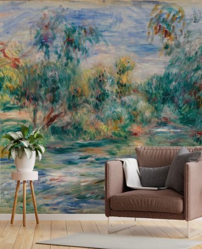 murale d'arte chiamato Landscape (Paysage) II di Pierre-Auguste Renoir per sale da pranzo, salotti e camere da letto murale d'arte chiamato Landscape (Paysage) II di Pierre-Auguste Renoir per sale da pranzo, salotti e camere da letto