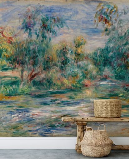 konstväggmålning kallad Landscape (Paysage) II av Pierre-Auguste Renoir för matsalar, vardagsrum och sovrum
