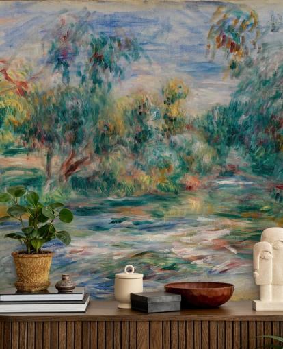 mural de parede de belas artes chamado Landscape (Paysage) II de Pierre-Auguste Renoir para salas de jantar, salas de estar e quartos mural de parede de belas artes chamado Landscape (Paysage) II de Pierre-Auguste Renoir para salas de jantar, salas de estar e quartos