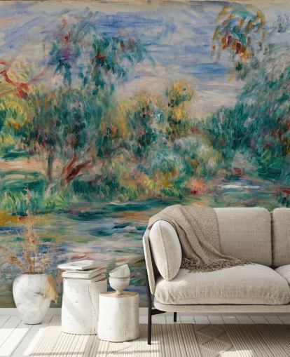 Kunsttapete namens Landscape (Paysage) II von Pierre-Auguste Renoir für Esszimmer, Wohnzimmer und Schlafzimmer
