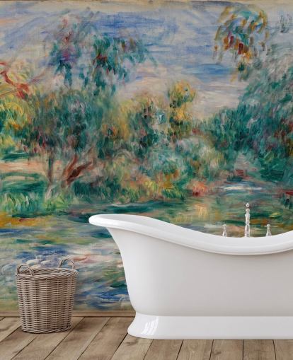 Kunsttapete namens Landscape (Paysage) II von Pierre-Auguste Renoir für Esszimmer, Wohnzimmer und Schlafzimmer