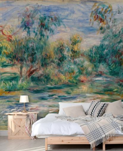 murale d'arte chiamato Landscape (Paysage) II di Pierre-Auguste Renoir per sale da pranzo, salotti e camere da letto murale d'arte chiamato Landscape (Paysage) II di Pierre-Auguste Renoir per sale da pranzo, salotti e camere da letto