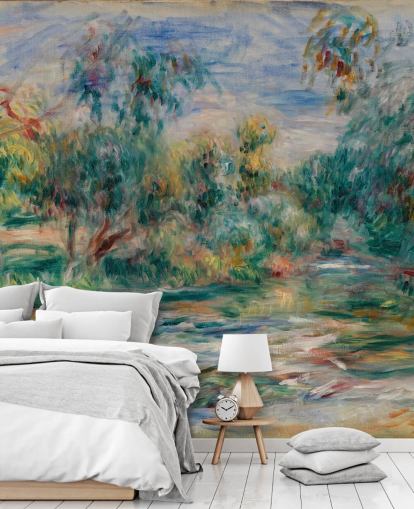 murale d'arte chiamato Landscape (Paysage) II di Pierre-Auguste Renoir per sale da pranzo, salotti e camere da letto murale d'arte chiamato Landscape (Paysage) II di Pierre-Auguste Renoir per sale da pranzo, salotti e camere da letto