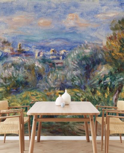 mural de papel de parede de belas artes chamado Landscape (Paysage) de Pierre-Auguste Renoir para quartos e salas de estar mural de papel de parede de belas artes chamado Landscape (Paysage) de Pierre-Auguste Renoir para quartos e salas de estar