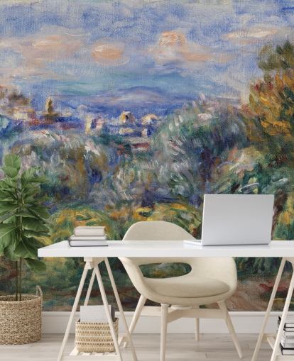 fine art wallpaper mural called Landscape (Paysage) by Pierre-Auguste Renoir for bedrooms and living rooms fine art wallpaper mural called Landscape (Paysage) by Pierre-Auguste Renoir for bedrooms and living rooms