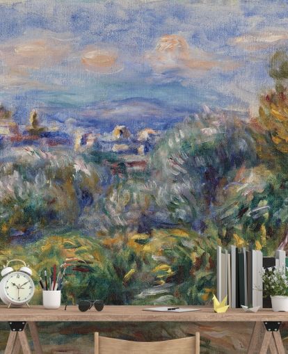 Kunsttapete mit dem Titel Landscape (Paysage) von Pierre-Auguste Renoir für Schlafzimmer und Wohnzimmer