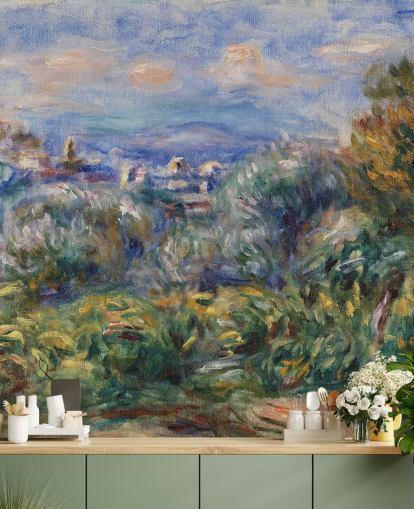 konst tapetväggmålning kallad Landscape (Paysage) av Pierre-Auguste Renoir för sovrum och vardagsrum konst tapetväggmålning kallad Landscape (Paysage) av Pierre-Auguste Renoir för sovrum och vardagsrum