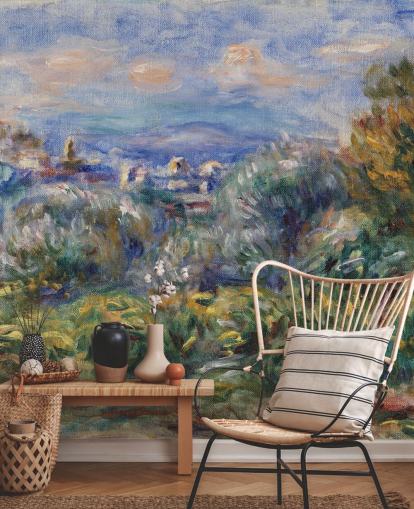 mural de papel pintado de bellas artes llamado Landscape (Paysage) de Pierre-Auguste Renoir para dormitorios y salas de estar