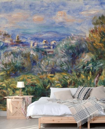 fine art wallpaper mural called Landscape (Paysage) by Pierre-Auguste Renoir for bedrooms and living rooms fine art wallpaper mural called Landscape (Paysage) by Pierre-Auguste Renoir for bedrooms and living rooms