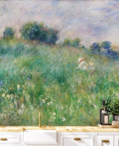 papier peint mural personnalisable d'art appelé Meadow (La Prairie) de Pierre-Auguste Renoir pour les chambres et les salons papier peint mural personnalisable d'art appelé Meadow (La Prairie) de Pierre-Auguste Renoir pour les chambres et les salons
