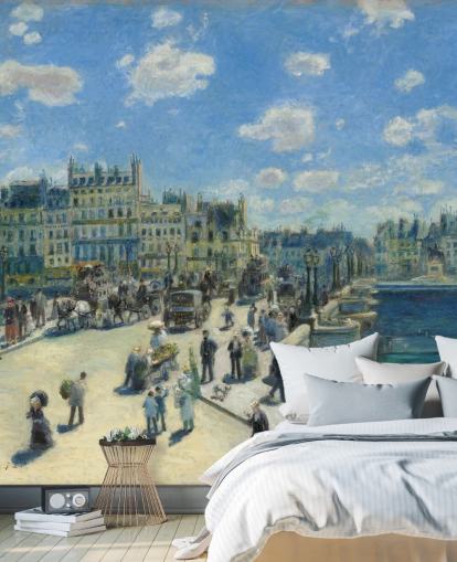 Pierre-Auguste Renoirin taide-taustakuvamaalaus nimeltä Pont Neuf makuuhuoneisiin, kotitoimistoihin ja olohuoneisiin Pierre-Auguste Renoirin taide-taustakuvamaalaus nimeltä Pont Neuf makuuhuoneisiin, kotitoimistoihin ja olohuoneisiin
