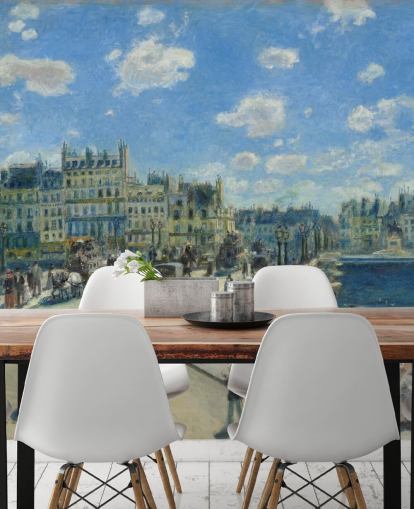 konsttapet väggmålning som heter Pont Neuf av Pierre-Auguste Renoir för sovrum, hemmakontor och vardagsrum konsttapet väggmålning som heter Pont Neuf av Pierre-Auguste Renoir för sovrum, hemmakontor och vardagsrum