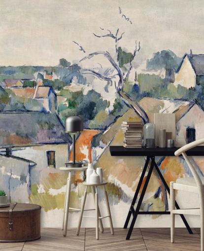 carta da parati fine art chiamata Rooftops di Paul Cezanne carta da parati fine art chiamata Rooftops di Paul Cezanne