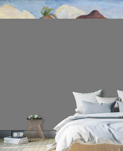 Paul Gauguinin taidetaustakuvamaalaus nimeltä Tahitian Landscape makuuhuoneisiin, olohuoneisiin ja ruokasaleihin