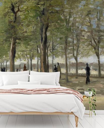 fine art van gogh wallpaper mural called Terrace in the Luxembourg Gardens for bedrooms, living rooms and feature walls fine art van gogh wallpaper mural called Terrace in the Luxembourg Gardens for bedrooms, living rooms and feature walls