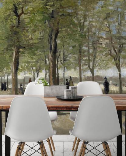 fine art van gogh wallpaper mural called Terrace in the Luxembourg Gardens for bedrooms, living rooms and feature walls fine art van gogh wallpaper mural called Terrace in the Luxembourg Gardens for bedrooms, living rooms and feature walls