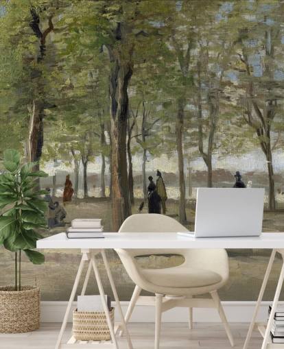 fine art van gogh wallpaper mural called Terrace in the Luxembourg Gardens for bedrooms, living rooms and feature walls fine art van gogh wallpaper mural called Terrace in the Luxembourg Gardens for bedrooms, living rooms and feature walls