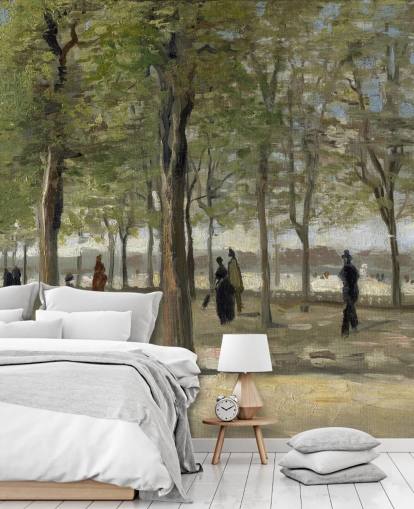 fine art van gogh wallpaper mural called Terrace in the Luxembourg Gardens for bedrooms, living rooms and feature walls fine art van gogh wallpaper mural called Terrace in the Luxembourg Gardens for bedrooms, living rooms and feature walls