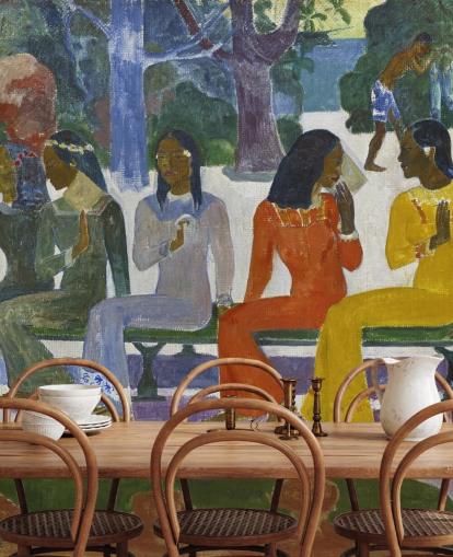 papier peint mural coloré de Paul Gauguin Fine Art appelé We Shall not Go to Market Today