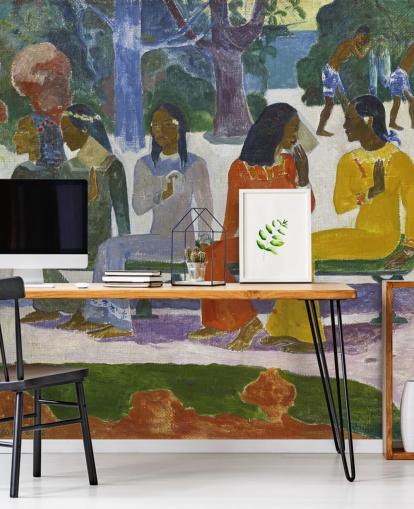 murale colorato di Paul Gauguin Fine Art chiamato We Shall not Go to Market Today