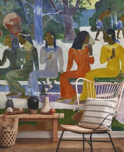 mural colorido de papel de parede de belas artes de paul gauguin chamado We Shall Not Go to Market Today mural colorido de papel de parede de belas artes de paul gauguin chamado We Shall Not Go to Market Today