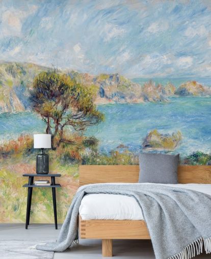 blue and green renoir wall mural called View at Guernsey for bedrooms and living rooms blue and green renoir wall mural called View at Guernsey for bedrooms and living rooms