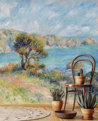 blue and green renoir wall mural called View at Guernsey for bedrooms and living rooms