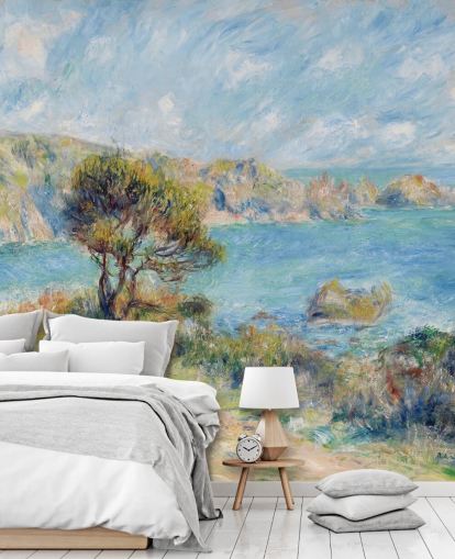 blue and green renoir wall mural called View at Guernsey for bedrooms and living rooms