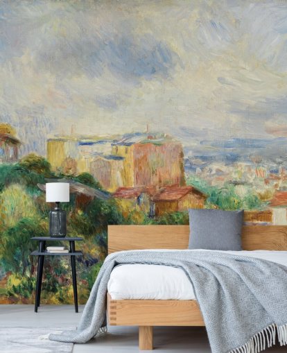 fresque murale d'art intitulée View From Montmartre de Pierre-Auguste Renoir pour les chambres et les salons