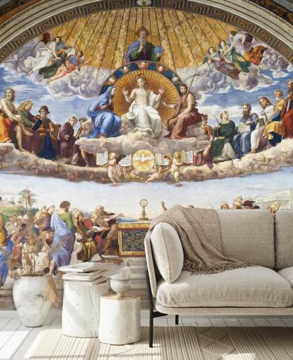 carta da parati fine art chiamata Disputa del Santissimo Sacramento di Raffaello per case e aziende carta da parati fine art chiamata Disputa del Santissimo Sacramento di Raffaello per case e aziende