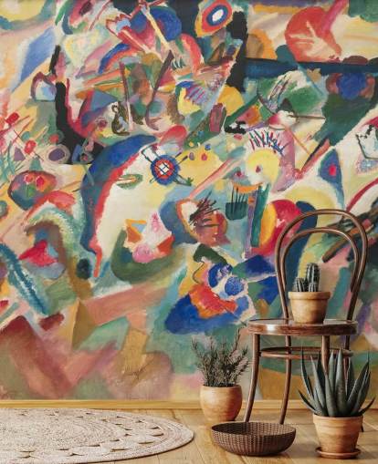 papier peint mural d'art intitulé Entwurf 3 zu Komposition VII de Wassily Kandinsky papier peint mural d'art intitulé Entwurf 3 zu Komposition VII de Wassily Kandinsky