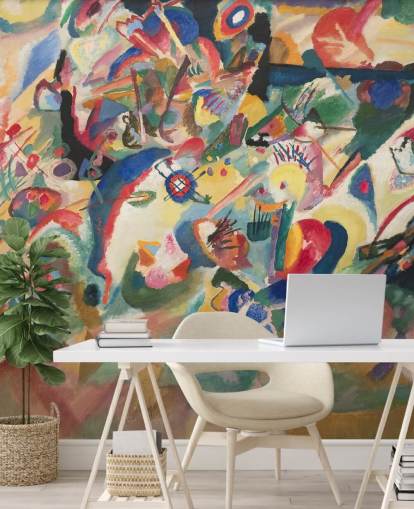 mural de papel de parede de belas artes chamado Entwurf 3 zu Komposition VII de Wassily Kandinsky mural de papel de parede de belas artes chamado Entwurf 3 zu Komposition VII de Wassily Kandinsky