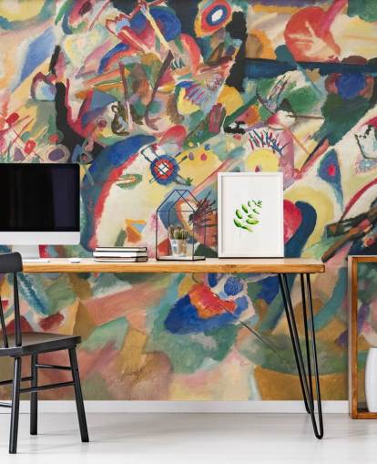 fine art wallpaper mural called Entwurf 3 zu Komposition VII by Wassily Kandinsky
