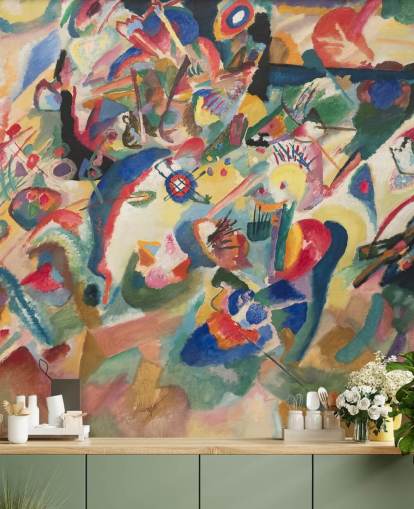 mural de papel pintado de bellas artes llamado Entwurf 3 zu Komposition VII de Wassily Kandinsky mural de papel pintado de bellas artes llamado Entwurf 3 zu Komposition VII de Wassily Kandinsky