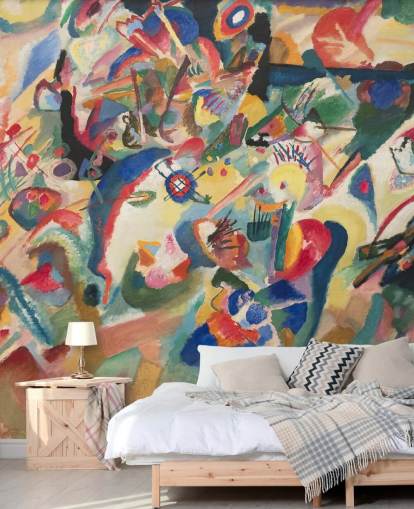 papier peint mural d'art intitulé Entwurf 3 zu Komposition VII de Wassily Kandinsky papier peint mural d'art intitulé Entwurf 3 zu Komposition VII de Wassily Kandinsky