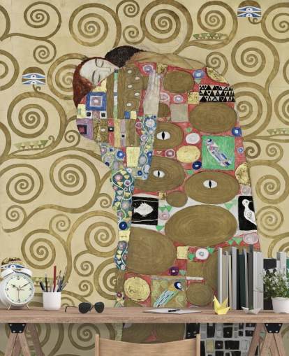 kunsttapet veggmaleri kalt Fulfillment av Gustav Klimt for soverom og stuer