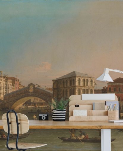 fine art wallpaper mural called Grand Canal (Rialto Bridge) by Canaletto for living rooms and bedrooms fine art wallpaper mural called Grand Canal (Rialto Bridge) by Canaletto for living rooms and bedrooms