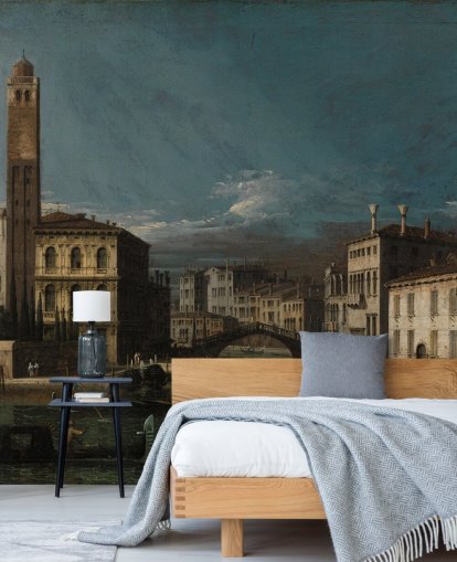 mural de bellas artes llamado Gran Canal: San Geremia y la entrada al Cannaregio de Canaletto para salas de estar y dormitorios